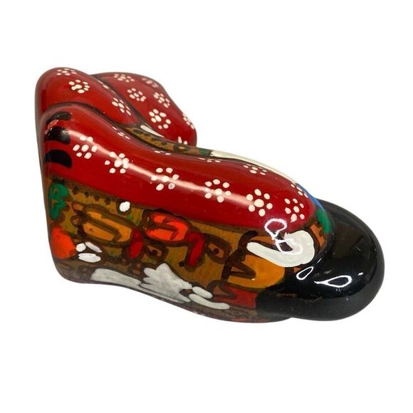 Crouching Mexican Folk Art Red Clay Tonala Cat Whimsical Hand Painted - Picture 5 of 8